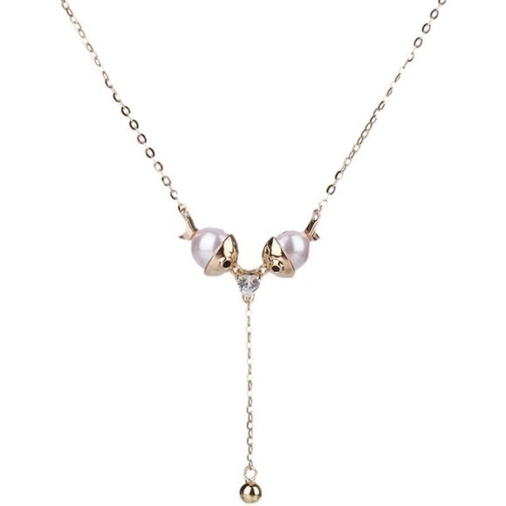 18K Gold Vermeil Fish kiss Necklace